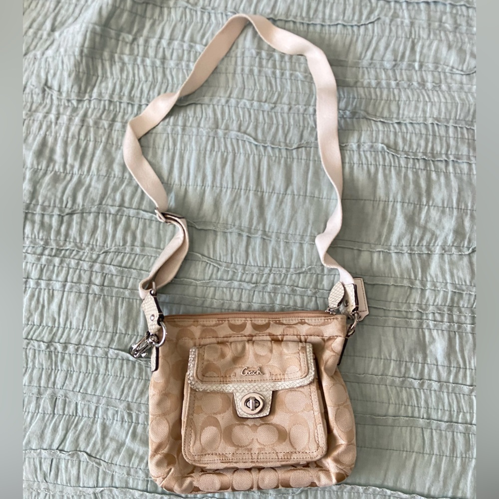 Coach cream crossbody bag